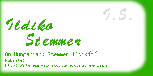 ildiko stemmer business card